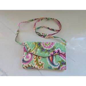 Vera Bradley Quilted Cotton Tutti Frutti Crossbody Wallet all in one new